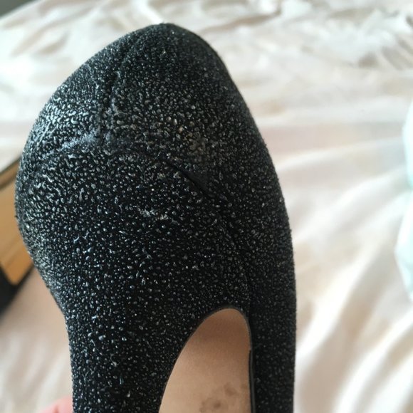 kate spade black glitter heels shoes size 6.5 *PLEASE READ* - Picture 12 of 15